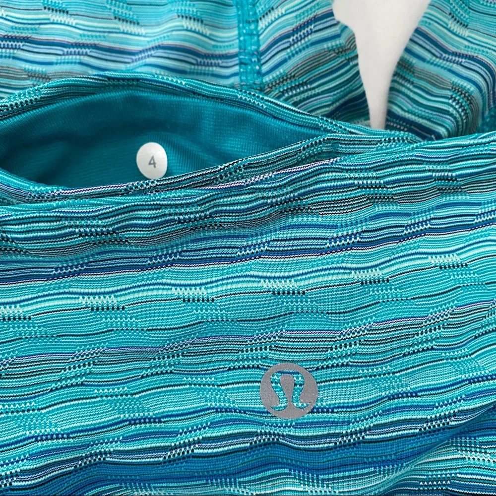 Lululemon Wunder Under Crop (Hi-Rise) space dye blue *Luxtreme